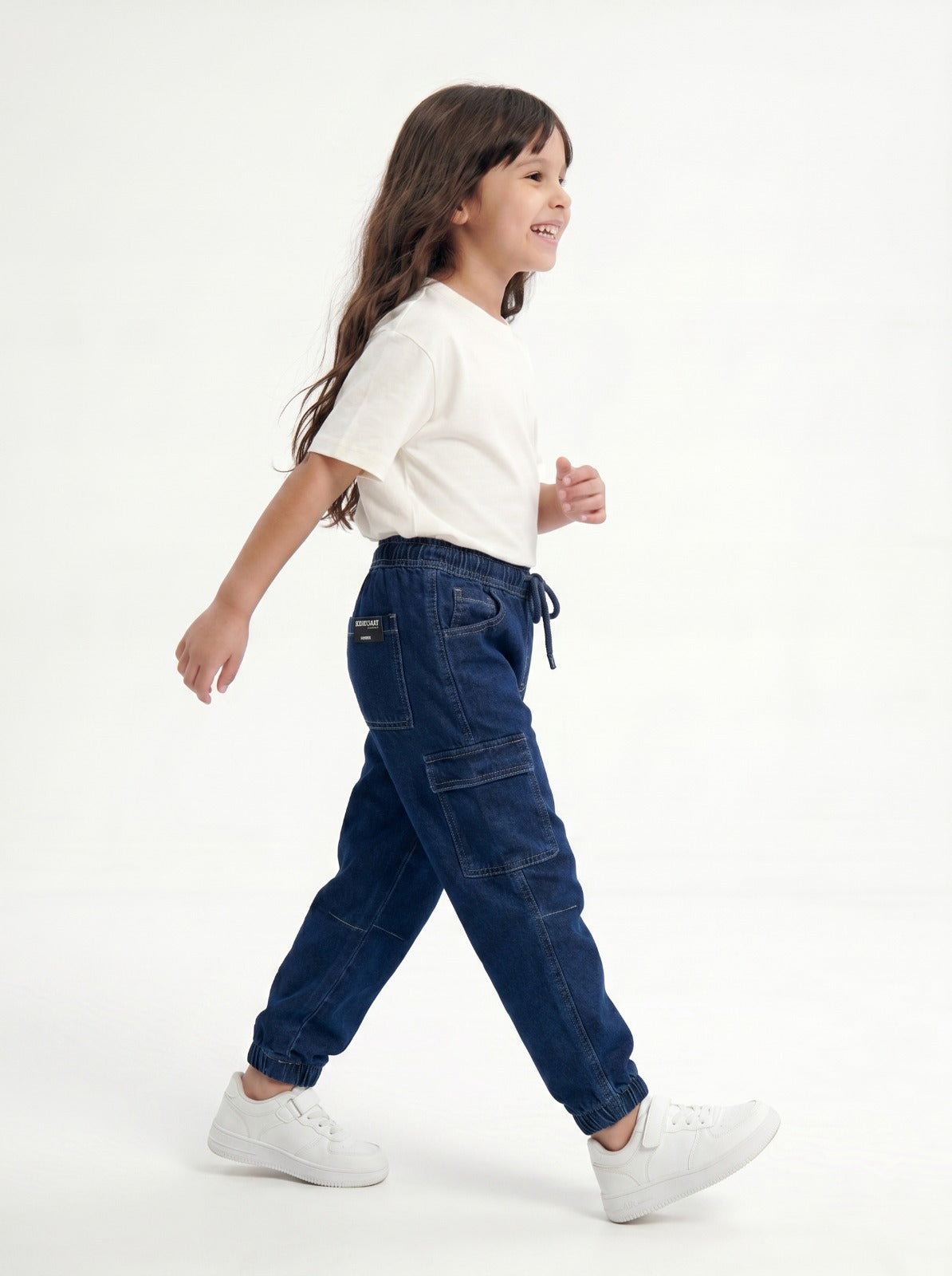 Indigo Denim Joggers Jr