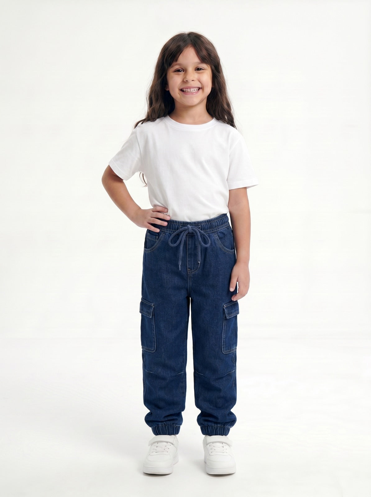 Indigo Denim Joggers Jr