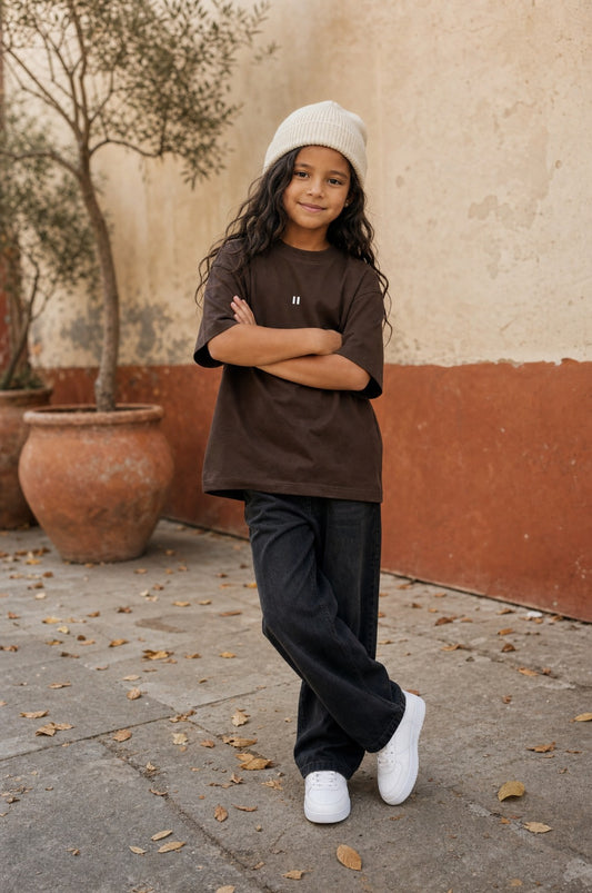 Coffee Solid T-Shirt Jr