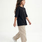 Black Solid T-Shirt Jr