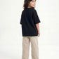 Black Solid T-Shirt Jr