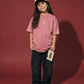 Dusty Pink Solid T-Shirt Jr
