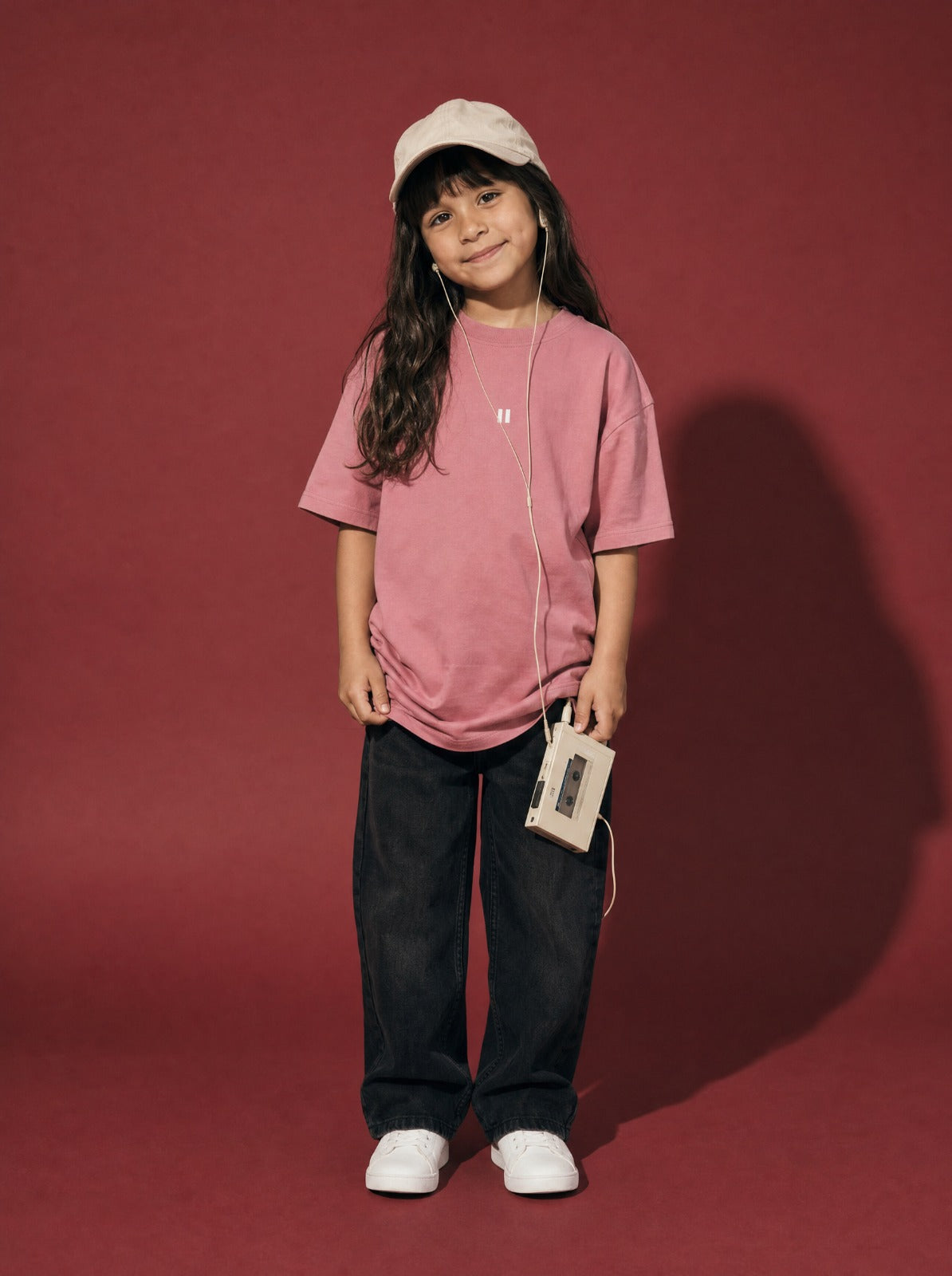 Dusty Pink Solid T-Shirt Jr