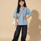 Light Blue Solid T-Shirt Jr