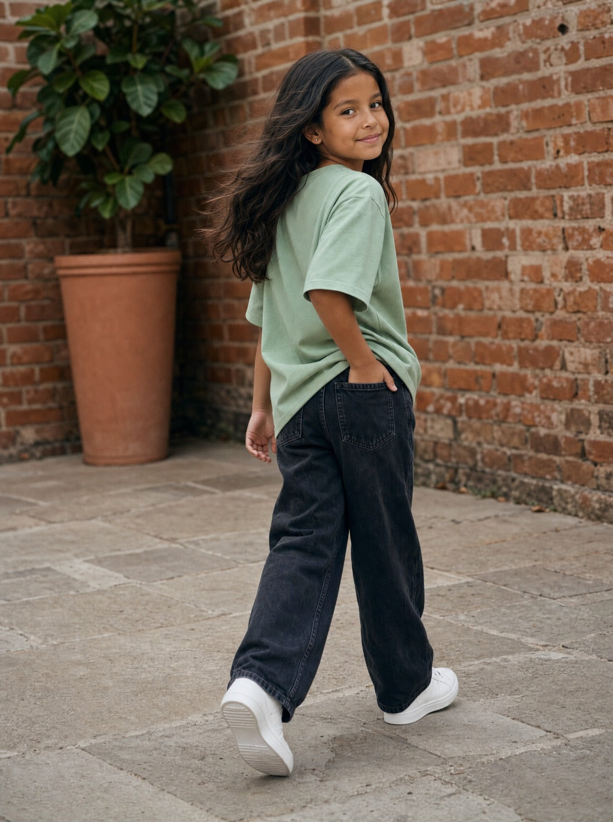 Light Green Solid T-Shirt Jr