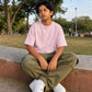 Light Pink Solid T-Shirt Jr