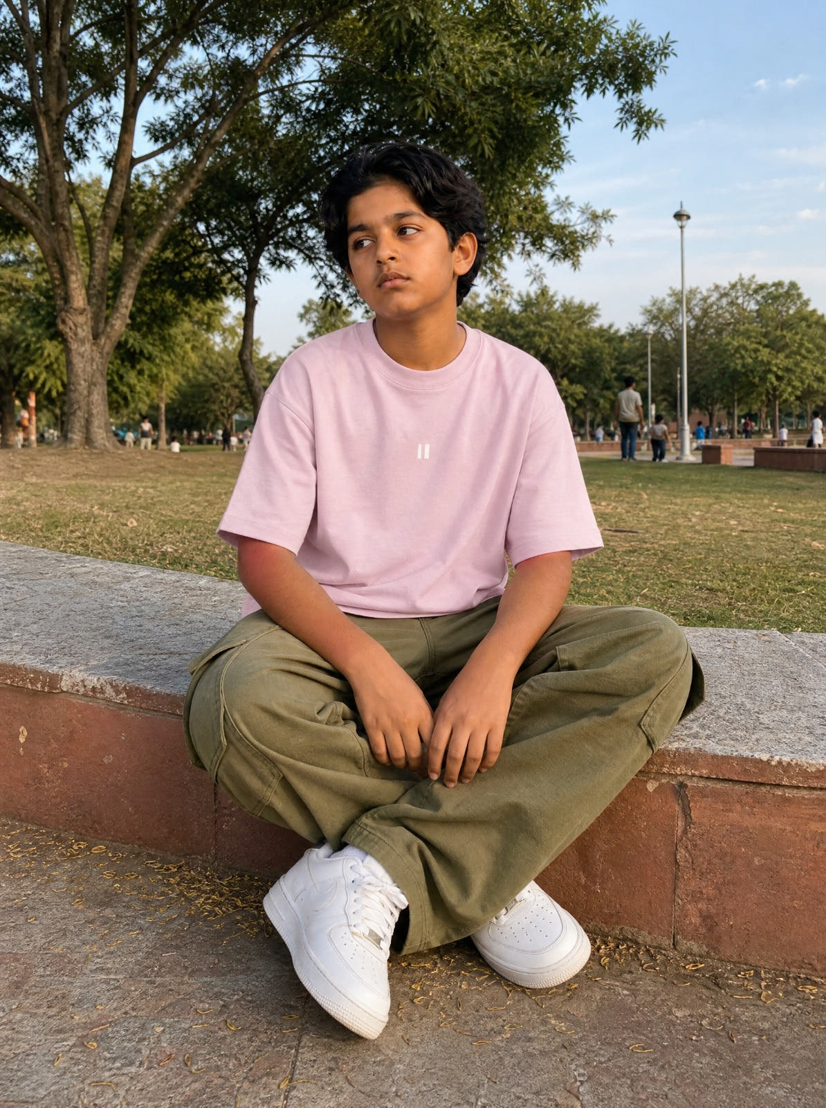 Light Pink Solid T-Shirt Jr