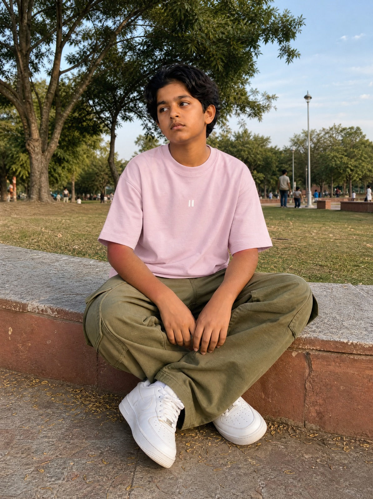 Light Pink Solid T-Shirt Jr