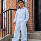 Light Blue Linen Set Jr