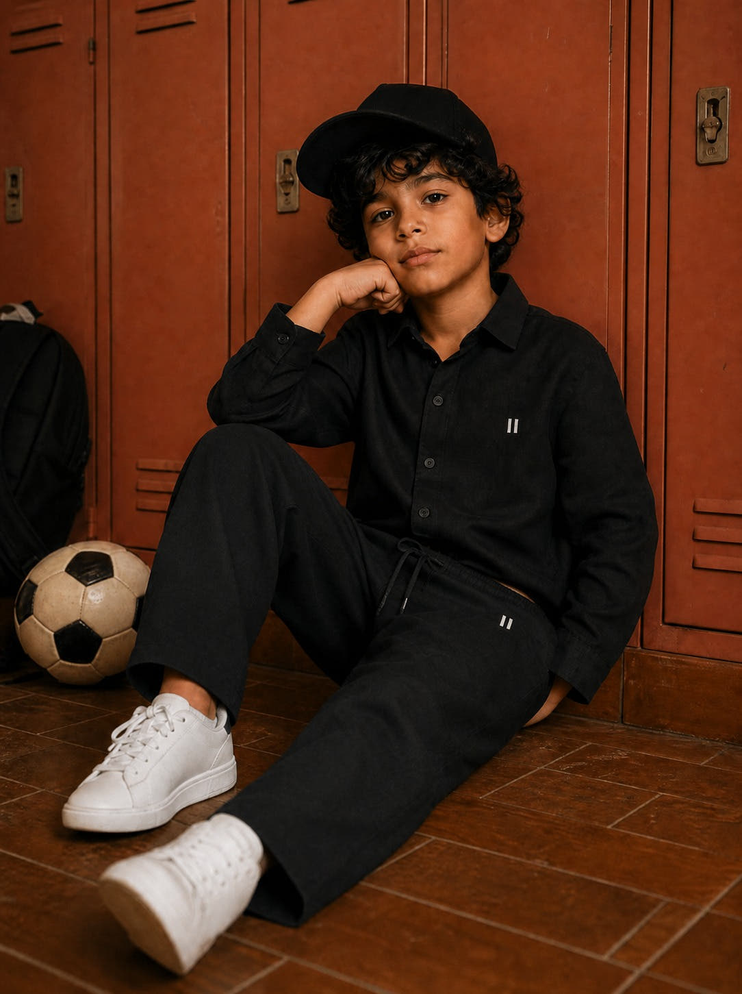 Black Linen Set Jr