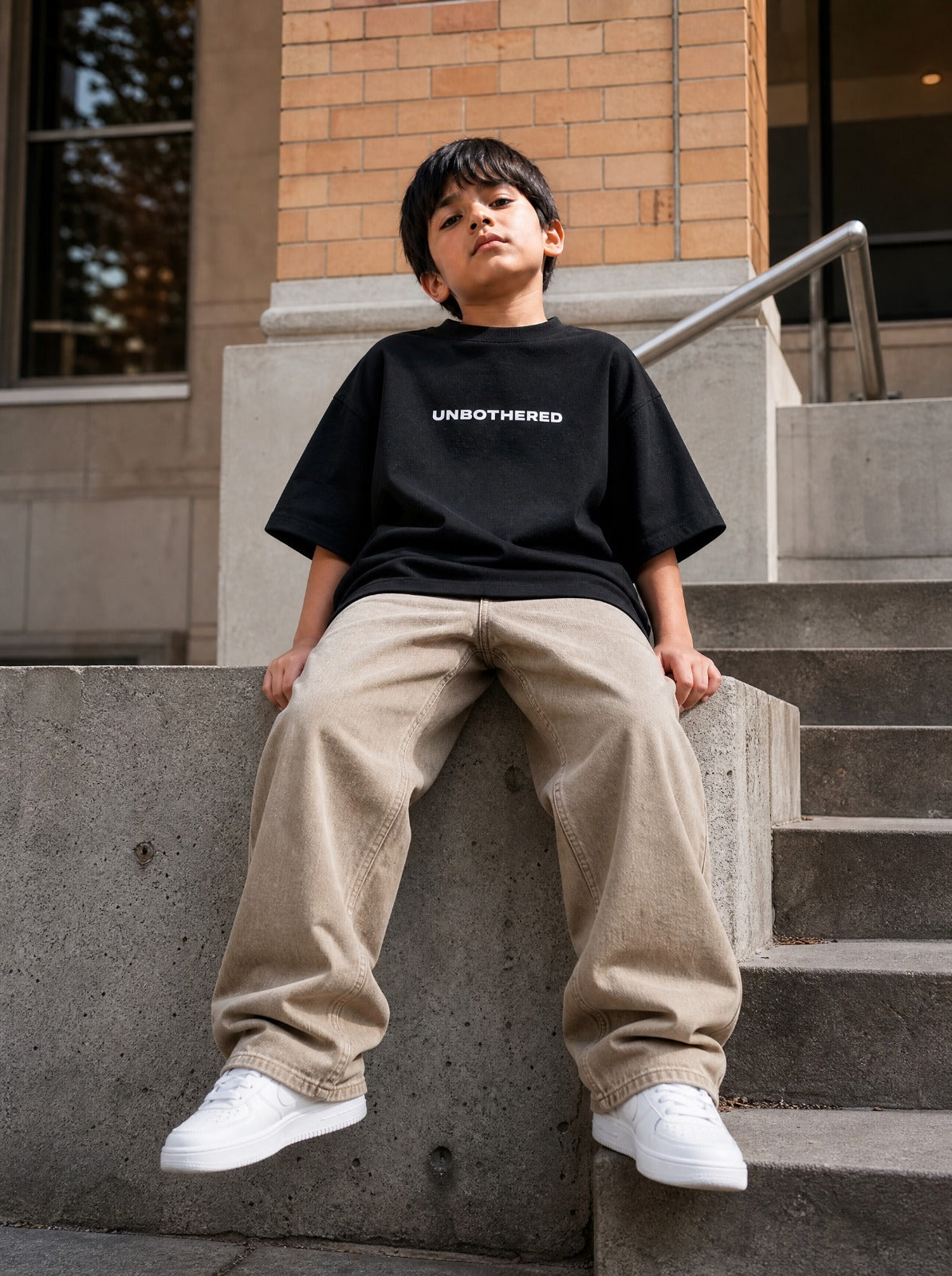 Black Unbothered T-Shirt Jr