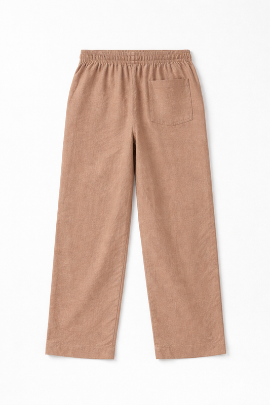 Mocha Brown Linen Pants Jr