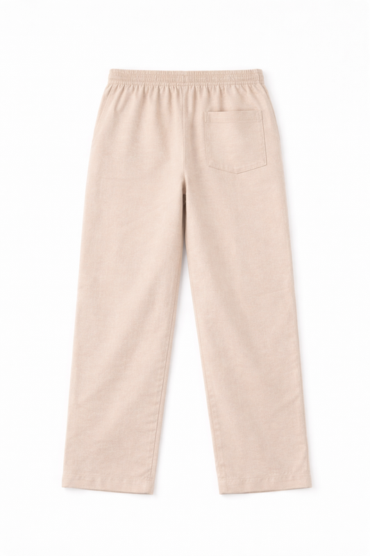 Coffee Linen Pants Jr