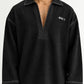 Black Denim Kurta Set - Close-up