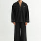 Black Denim Kurta Set - Front