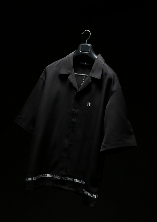 Chapter2Drip Sound of Silence Black bowling shirt — view 2