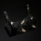 Dark wash black crop with acid wash finish

