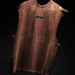 Relaxed Fit Mineral Wash Brown Vest