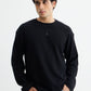 Black Waffle Full Sleeve T-shirt