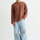 Mocha Brown Full Sleeve Waffle T-shirt