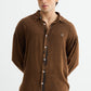 Washed Past Brown Linen Shirt
