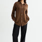 Washed Past Brown Linen Shirt