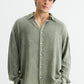 Washed Past Olive Linen Shirt