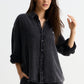 Charcoal Washed Cotton Gauze Shirt