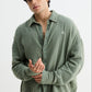 Green Washed Gauze Cotton Shirt