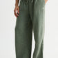 Green Washed Gauze Cotton Pant