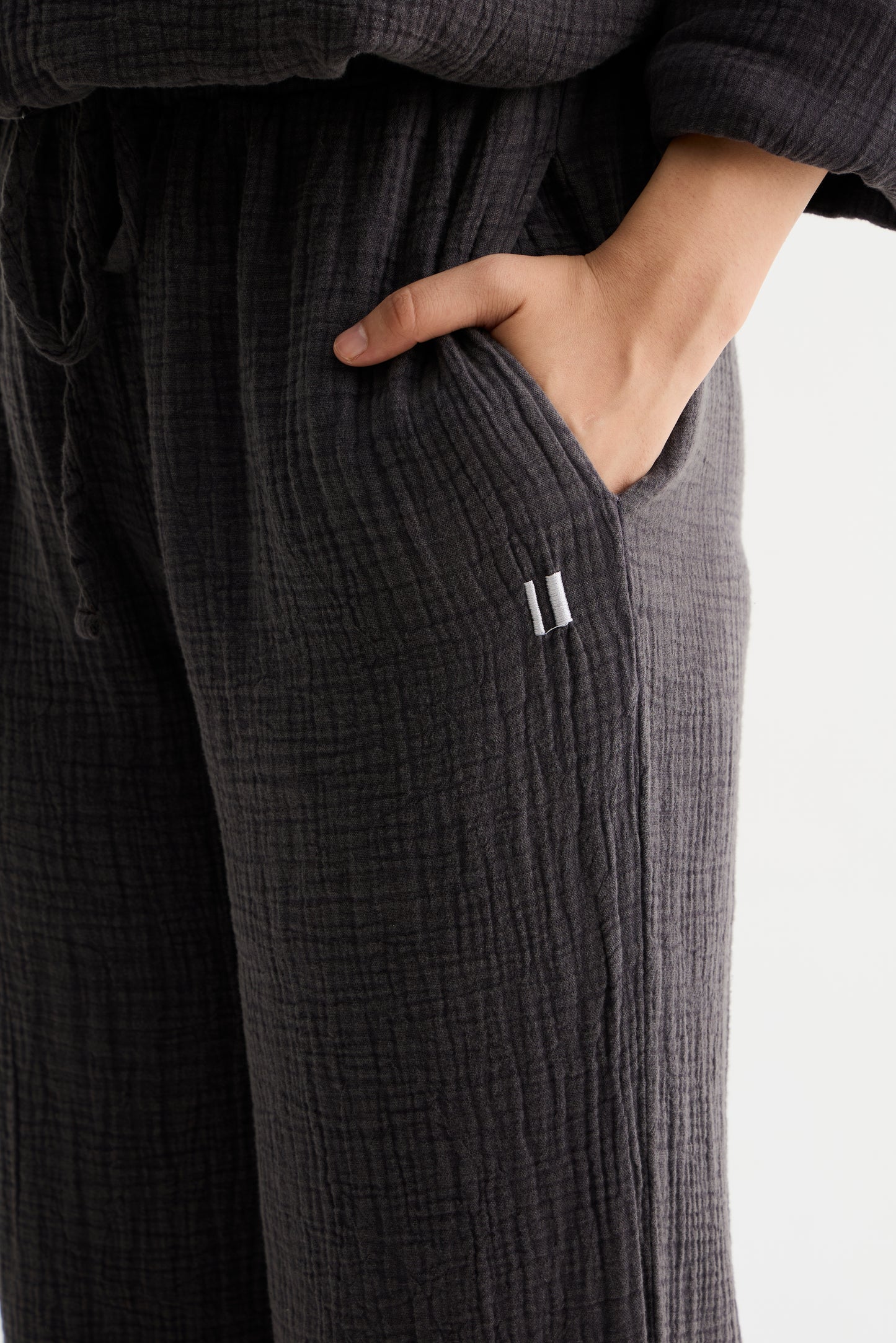 Dark Mocha Brown Gauze Cotton Pant