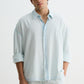Sky Blue Washed Cotton Viscose Shirt