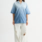 Blue Ombre Half  Sleeve Shirt