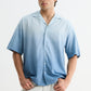 Blue Ombre Half  Sleeve Shirt