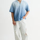Blue Ombre Half  Sleeve Shirt