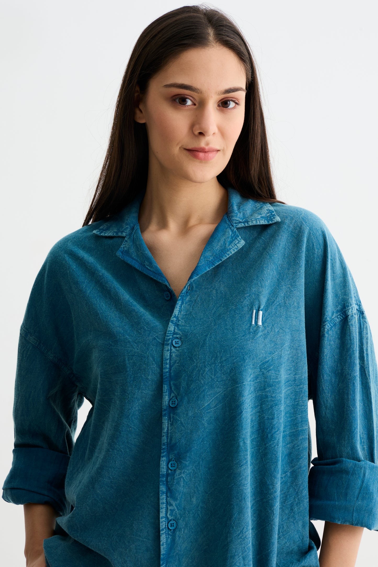 Aqua Blue Washed Past Shirt