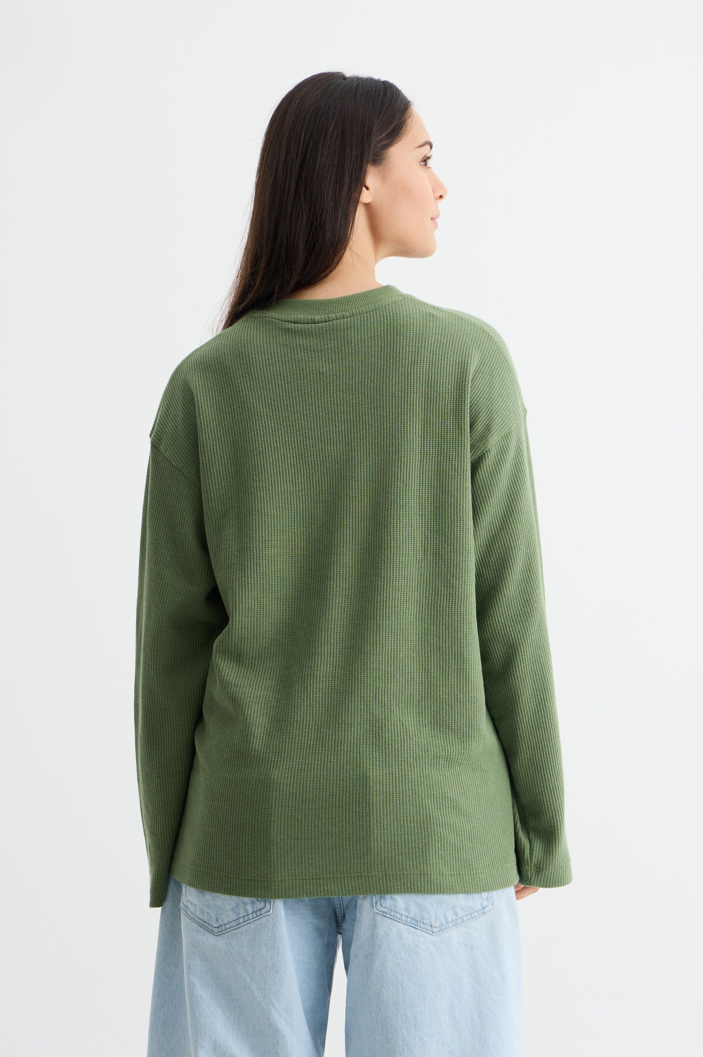 Olive Waffle Full Sleeve T-shirt