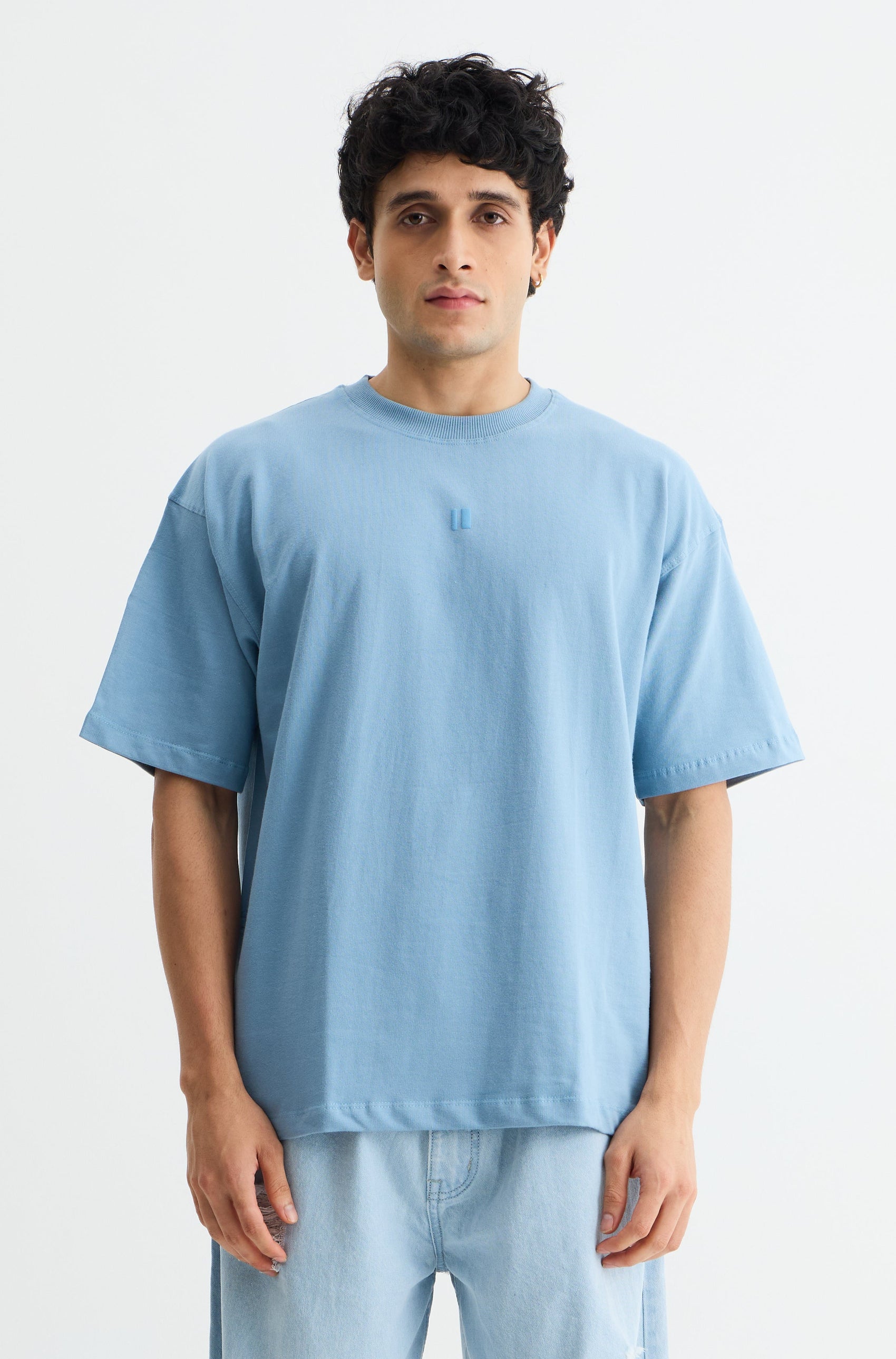 Dusty Blue Solid T-shirt