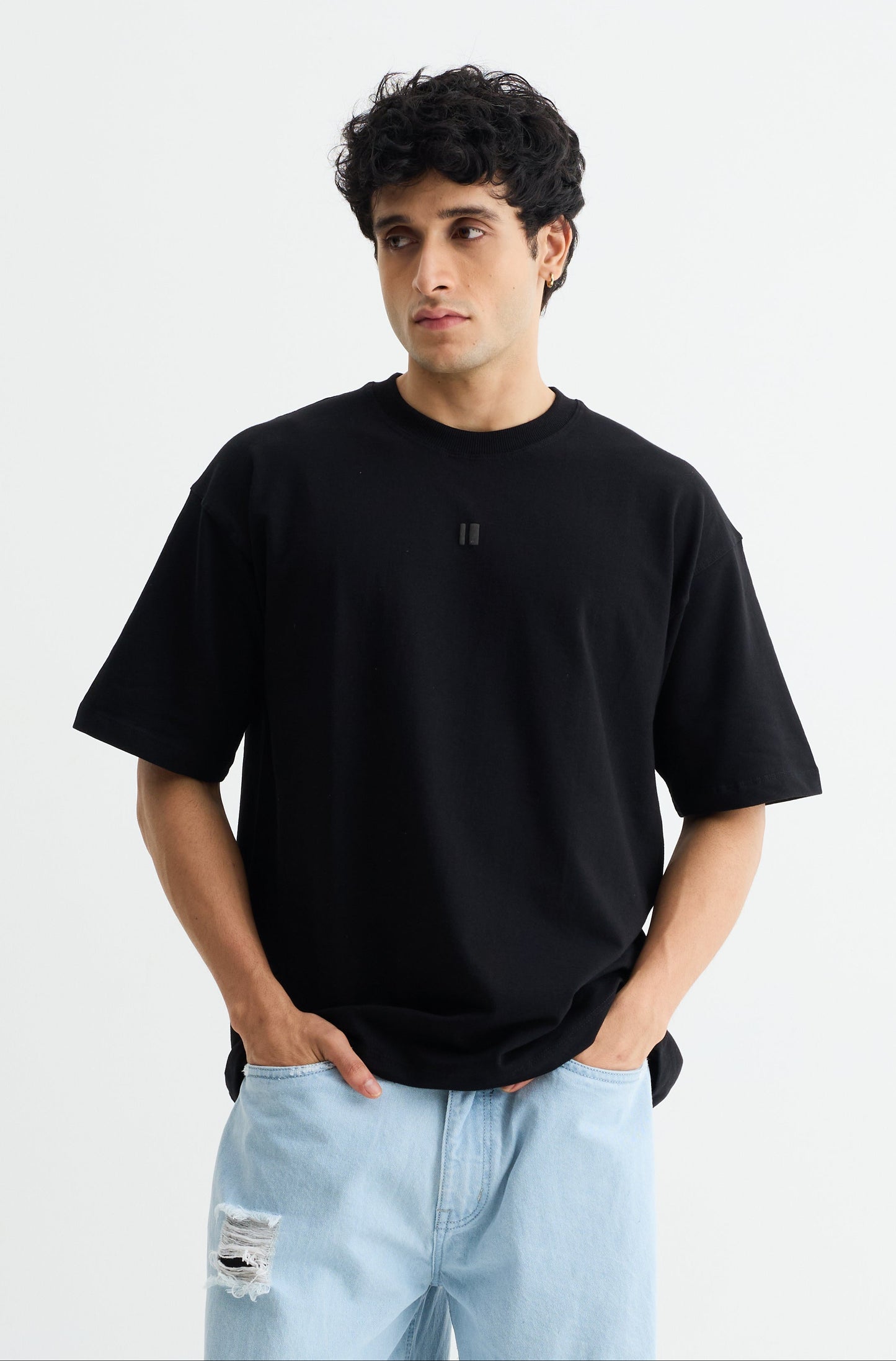 Black Solid T-Shirt