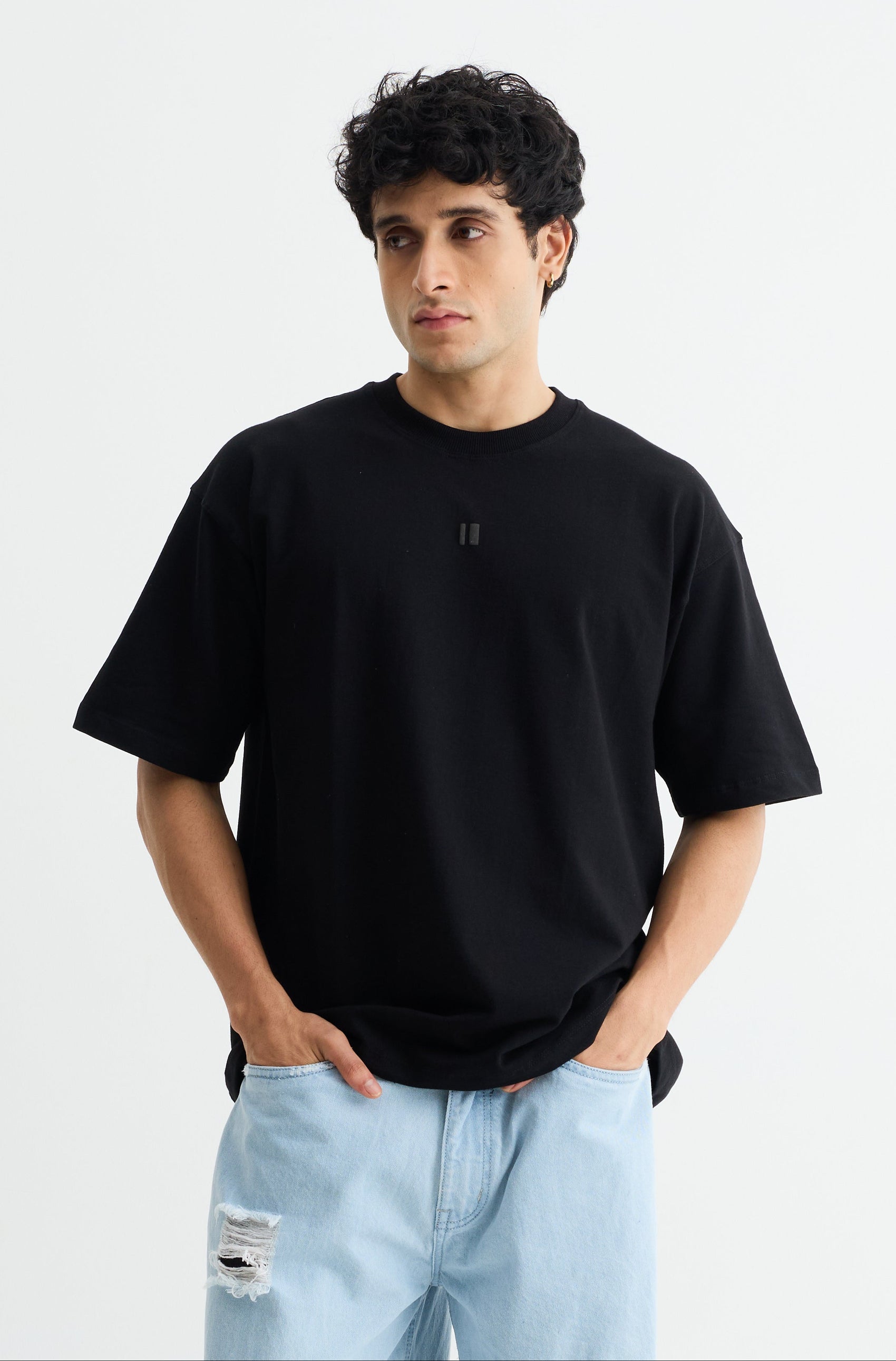Black Solid T-Shirt