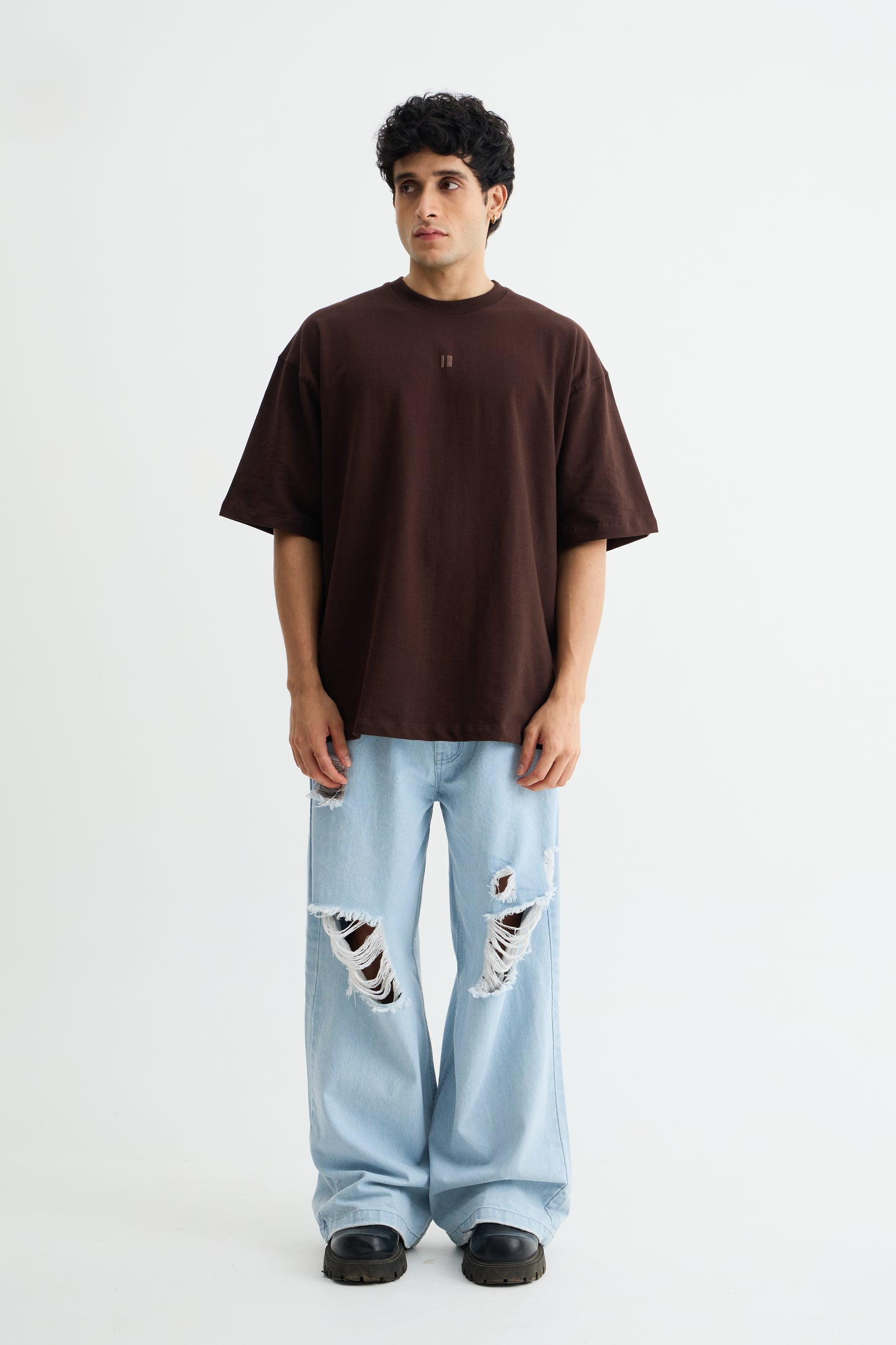 Brown Solid T-shirt