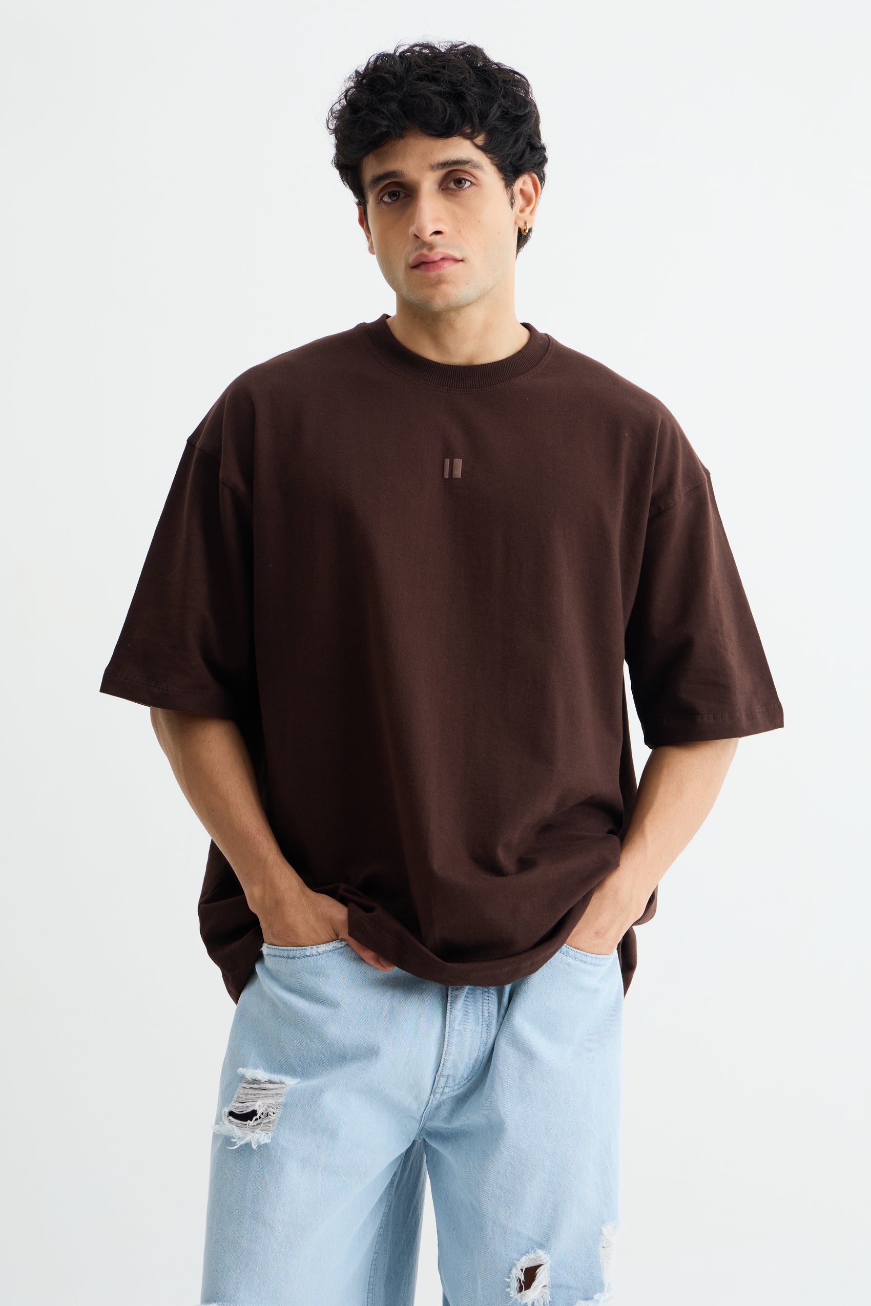 Brown Solid T-shirt