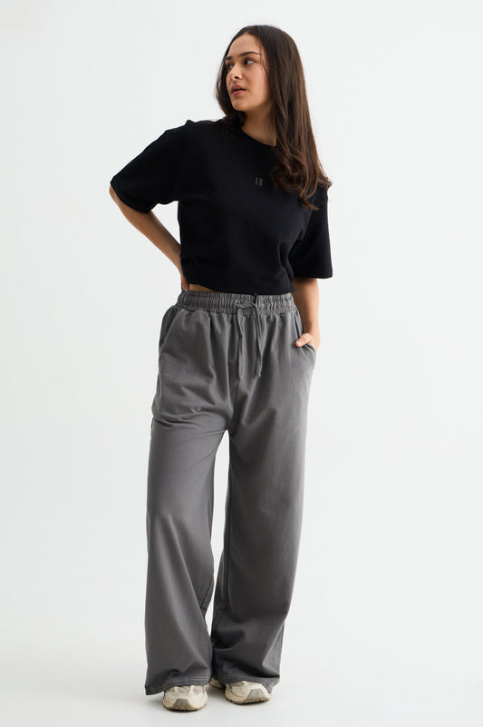 Steel Grey Baggy Joggers