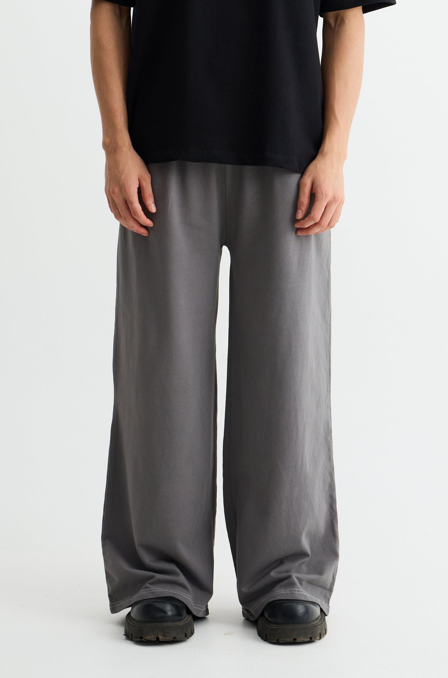 Steel Grey Baggy Joggers