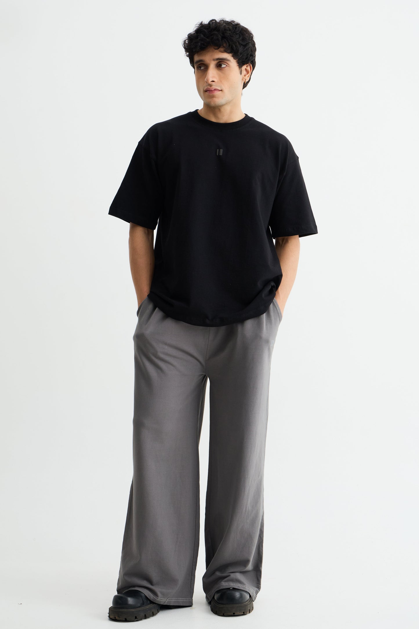 Steel Grey Baggy Joggers