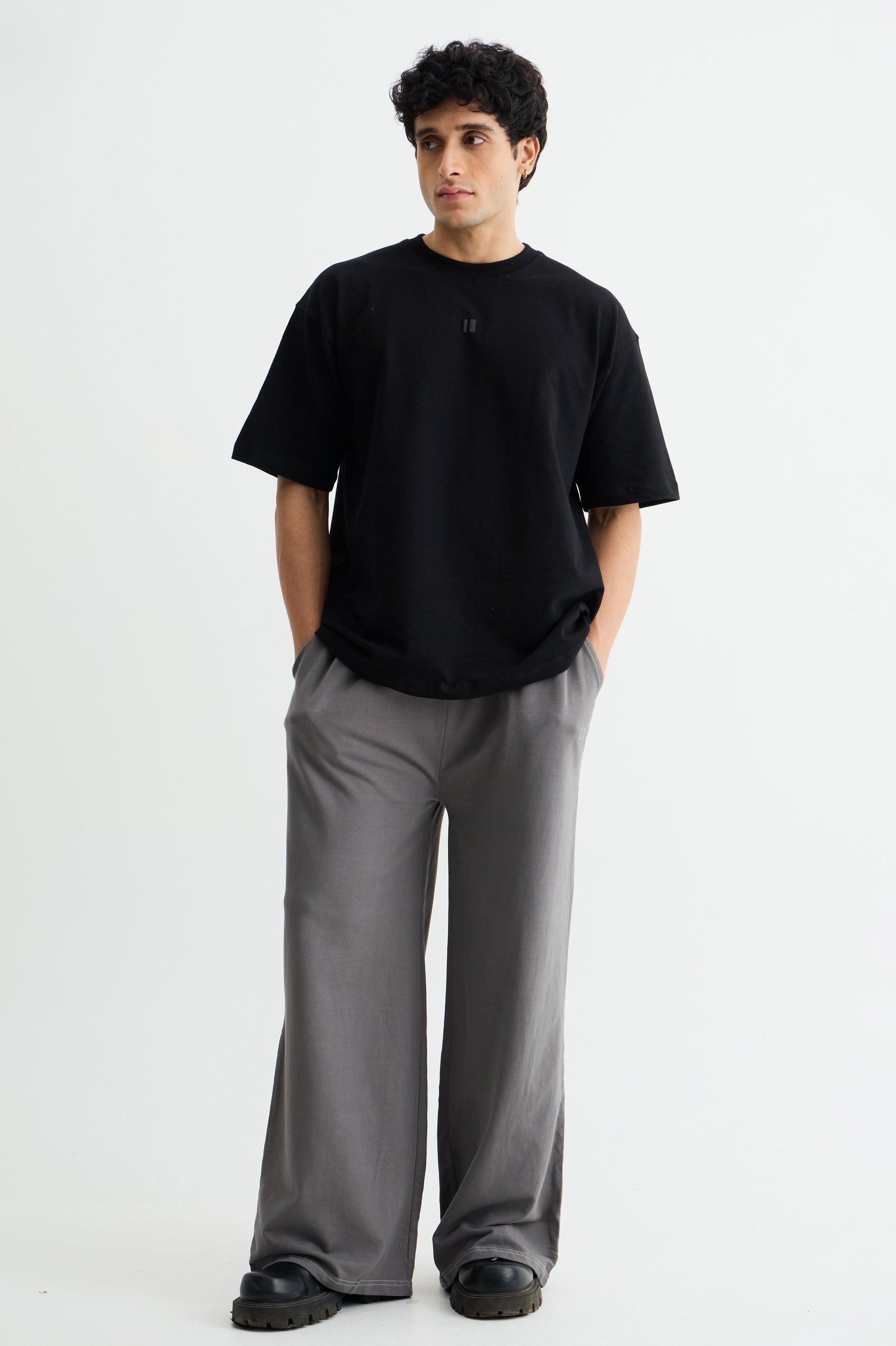Steel Grey Baggy Joggers