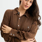 Washed Past Brown Linen Shirt