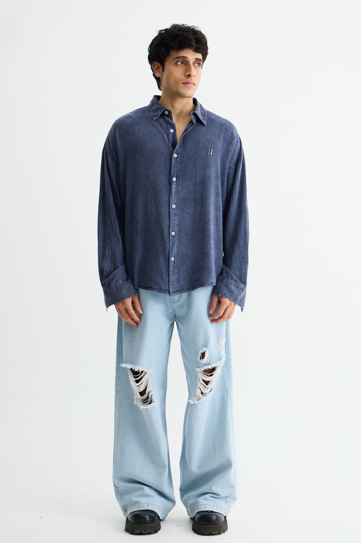 Washed Past Blue Linen Shirt