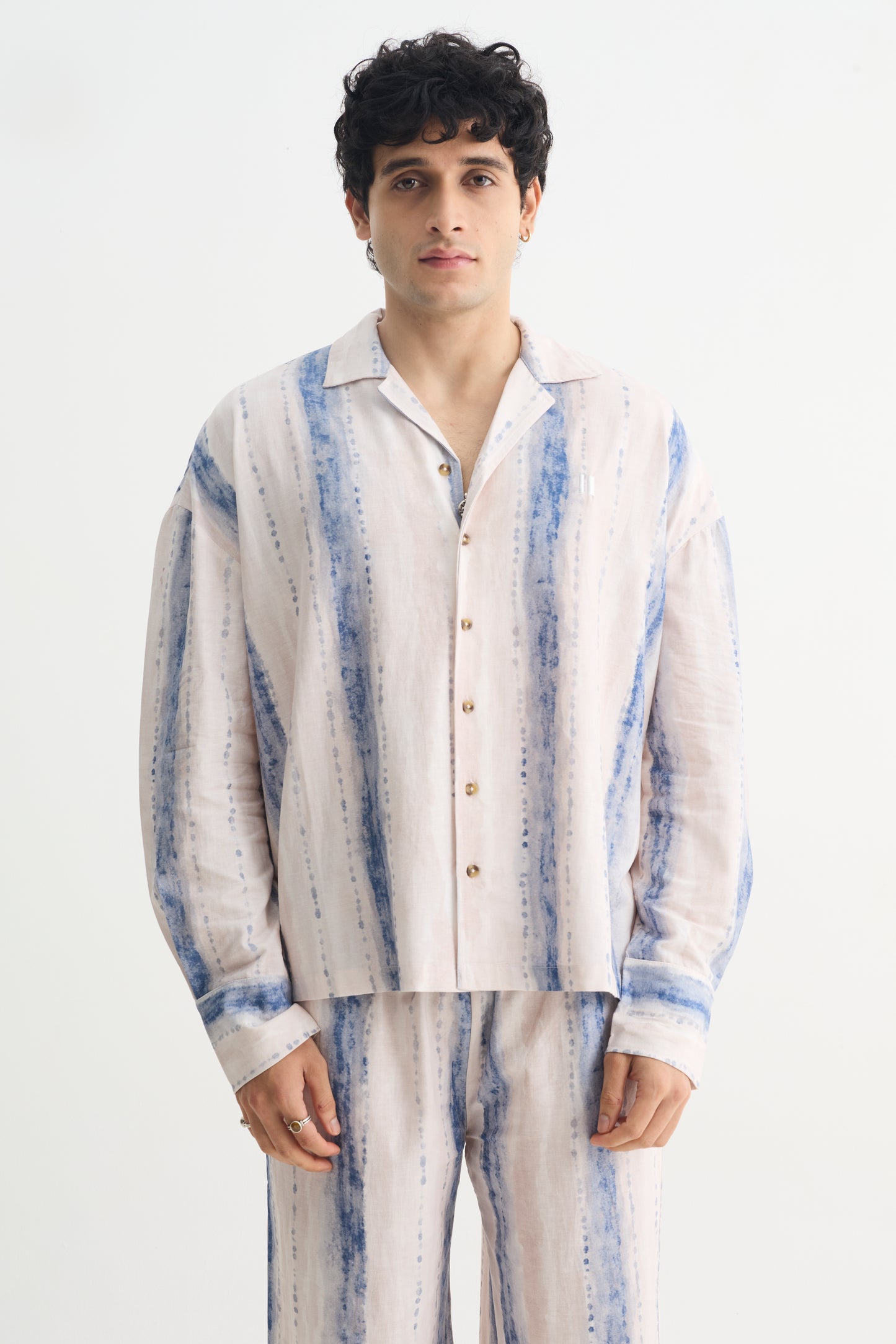 Tie Dye Cotton Viscose Shirt
