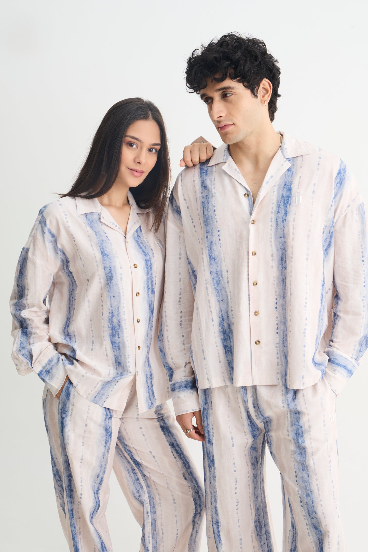 Tie Dye Cotton Viscose Shirt